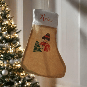 Calcetín navideño muñeco de nieve