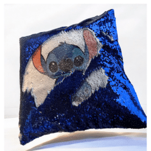 Cojín reversible de lentejuelas Stitch – Diseño divertido y único