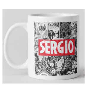 Taza Marvel personalizada con nombre – Para héroes únicos