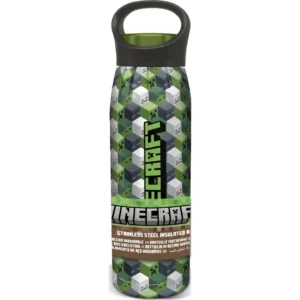 Botella Glam Termo Acero Inoxidable Minecraft 665ml