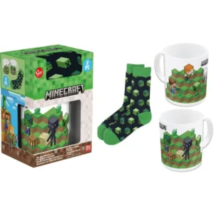 Set Calcetines + Taza Cerámica Minecraft 325ml