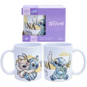 Taza Cerámica Ángel & Stitch ohana 325ml